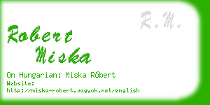 robert miska business card